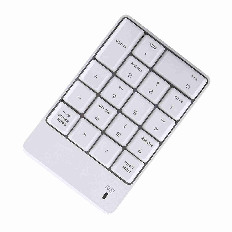 ZERONE USB Numeric Keypad Keyboard for Laptop Notebook Desktop PC, Portable Mini 18 Keys Numpad 2.4GHz USB Number Pad with Receiver(White) - Image 3